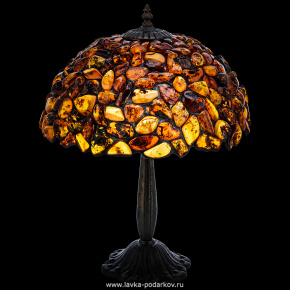 Настольная лампа из янтаря и бронзы. Высота 46 см, фотография 0. Интернет-магазин ЛАВКА ПОДАРКОВ