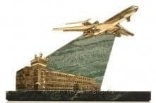 11397 Бронза Композиция "Аэрофлот" Змеевик, Офиокальцит (4.81)