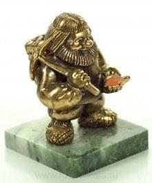 11942-3081 Бронза Скульптура "Рудознатец с коробом" 