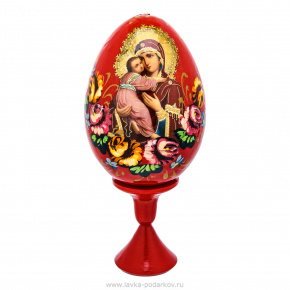 Яйцо пасхальное на подставке "Божья Матерь Владимирская", фотография 0. Интернет-магазин ЛАВКА ПОДАРКОВ