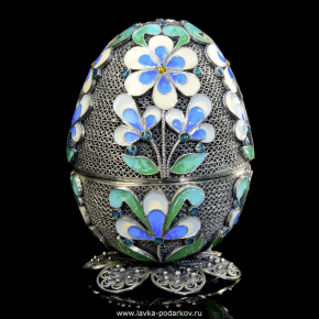 Эксклюзивный сувенир "Пасхальное яйцо" (серебро 925)	, фотография 0. Интернет-магазин ЛАВКА ПОДАРКОВ