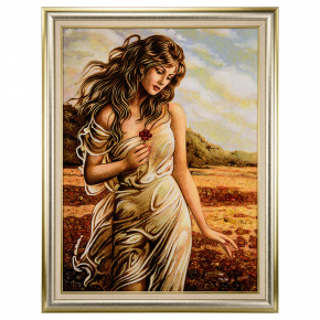 Картина янтарная "Красавица" 60х80 см, фотография 0. Интернет-магазин ЛАВКА ПОДАРКОВ