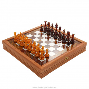 Шахматы с полем из камня и фигурами из янтаря, фотография 0. Интернет-магазин ЛАВКА ПОДАРКОВ