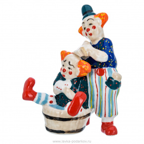Керамическая статуэтка "Клоун в тазике", фотография 0. Интернет-магазин ЛАВКА ПОДАРКОВ