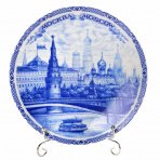 Тарелка декоративная "Московский Кремль" под Гжель