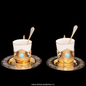 Набор кофейный на две персоны, Златоуст (в ассортименте ), фотография 0. Интернет-магазин ЛАВКА ПОДАРКОВ