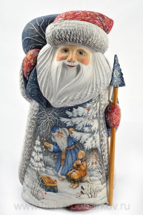 Скульптура из дерева "Дед Мороз из сказки "Морозко", фотография 0. Интернет-магазин ЛАВКА ПОДАРКОВ