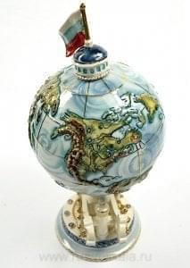 -3,5л Фарфор ШТОФ "Глобус" 3,5л в комплекте