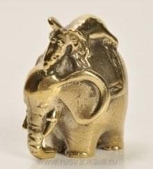 3254 Бронза Статуэтка "Крыса на слоне"