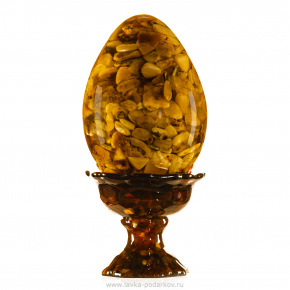 Яйцо пасхальное из янтаря (18 см) в ассортименте, фотография 0. Интернет-магазин ЛАВКА ПОДАРКОВ