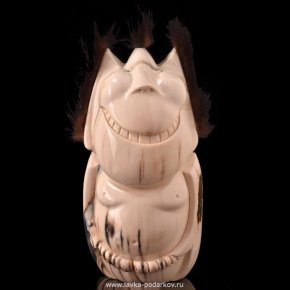 Скульптура из бивня мамонта "Пеликен" (с кисточкой), фотография 0. Интернет-магазин ЛАВКА ПОДАРКОВ