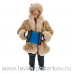 Коллекционная кукла ручной работы "Иван в полушубке"