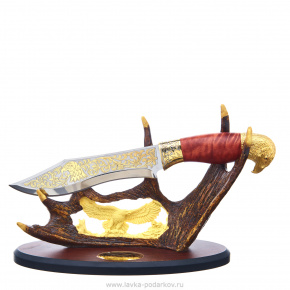 Подарочный набор с ножом и подставкой "Орел", фотография 0. Интернет-магазин ЛАВКА ПОДАРКОВ