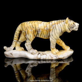 Скульптура из камня "Тигр". Офиокальцит, фотография 0. Интернет-магазин ЛАВКА ПОДАРКОВ