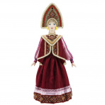 Фарфоровая кукла "Русский народный костюм с душегреей"