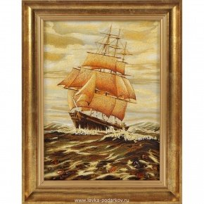 Янтарная картина "Корабль" 30x40, фотография 0. Интернет-магазин ЛАВКА ПОДАРКОВ