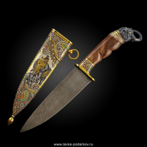 Нож сувенирный "Индийский слон". Златоуст, фотография 0. Интернет-магазин ЛАВКА ПОДАРКОВ