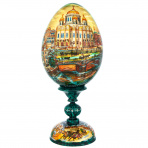 Пасхальное яйцо на подставке "Москва. Храм Христа Спасителя"