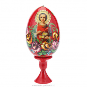 Яйцо пасхальное на подставке "Пантелеймон", фотография 0. Интернет-магазин ЛАВКА ПОДАРКОВ