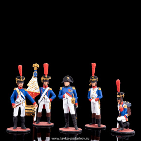 Оловянная миниатюра "Французы 1812 года" (5 фигур), фотография 0. Интернет-магазин ЛАВКА ПОДАРКОВ