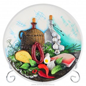Декоративная тарелка-панно "Всё своё" из керамики, фотография 0. Интернет-магазин ЛАВКА ПОДАРКОВ