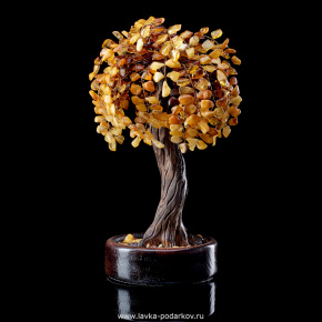 Денежное дерево из янтаря "Верба", фотография 0. Интернет-магазин ЛАВКА ПОДАРКОВ