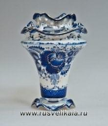/коб Гжель Ваза "Яна"  15*11см Авт. Алехин С.С.