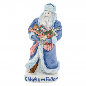Скульптура "Дед Мороз". Гжель, фотография 0. Интернет-магазин ЛАВКА ПОДАРКОВ