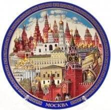 5786/13-см Сувенирная тарелка "Спасская Башня" d-13см  Арт.200-505