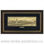 Офорт черно-белый "Вид на Кремль с Большого Каменного моста" 27,5х55 см