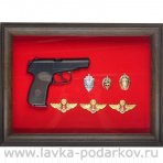 Панно-коллаж "Пистолет Макарова с наградами"
