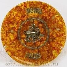 8236-С Янтарь Тарелка-Панно "Царь-пушка" Серебро 875* 