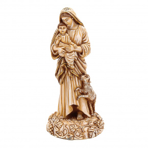 Христианская оловянная миниатюра "Богородица с младенцем и ягненком", фотография 0. Интернет-магазин ЛАВКА ПОДАРКОВ