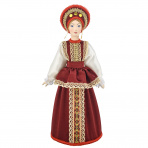 Фарфоровая кукла "Традиционный девичий летний костюм начала 20 века"