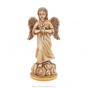 Христианская оловянная миниатюра "Ангел с цветком", фотография 0. Интернет-магазин ЛАВКА ПОДАРКОВ