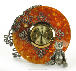 Янтарные часы "Вологодские кружева", фотография 0. Интернет-магазин ЛАВКА ПОДАРКОВ
