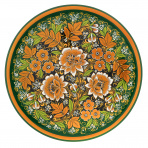 Деревянное панно-тарелка с росписью. Хохлома 50 х 50 см