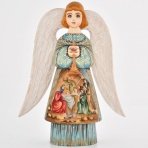 Скульптура из дерева "Ангел-Хранитель. Рождество"