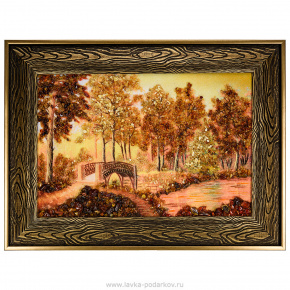 Картина янтарная "Осень" 78х58 см, фотография 0. Интернет-магазин ЛАВКА ПОДАРКОВ