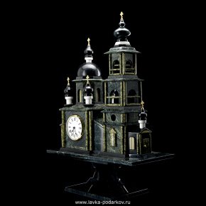 Часы из камня "Православный Храм" каминные, фотография 0. Интернет-магазин ЛАВКА ПОДАРКОВ