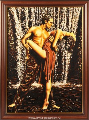 Картина из янтаря "Танцы на воде", фотография 0. Интернет-магазин ЛАВКА ПОДАРКОВ