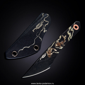 Нож сувенирный киридаши "KOI" black, фотография 0. Интернет-магазин ЛАВКА ПОДАРКОВ
