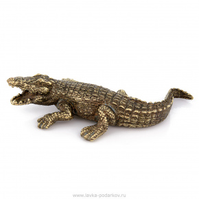 Бронзовая статуэтка "Крокодил", фотография 0. Интернет-магазин ЛАВКА ПОДАРКОВ