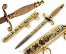 3227 Златоуст Кортик "Адмиральский" дамаск, цельномет. KRM