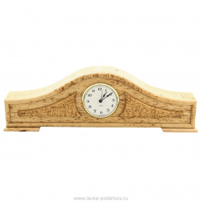 Часы каминные деревянные. Карельская береза, фотография 0. Интернет-магазин ЛАВКА ПОДАРКОВ