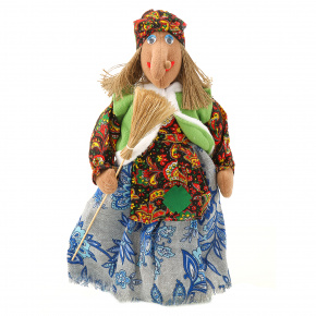 Лоскутная игрушка-оберег "Баба-Яга в лаптях", фотография 0. Интернет-магазин ЛАВКА ПОДАРКОВ