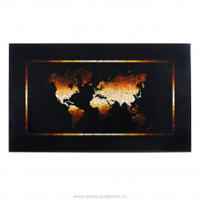Панно янтарное "Карта мира" 100х60 см, фотография 0. Интернет-магазин ЛАВКА ПОДАРКОВ