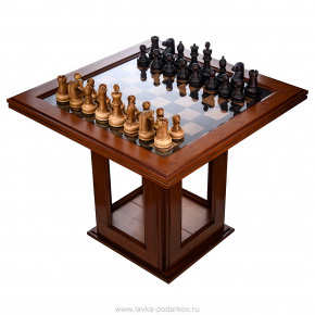 Деревянный шахматный стол 77х77 см, фотография 0. Интернет-магазин ЛАВКА ПОДАРКОВ