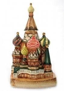 -0,7л Фарфор ШТОФ "Храм Василия Блаженного" в цвете 0,7л в комплекте