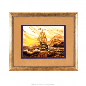 Картина янтарная "Шторм" (70 х 60 см), фотография 0. Интернет-магазин ЛАВКА ПОДАРКОВ